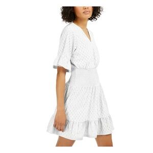 Elegant White Eyelet Dress